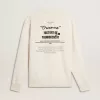 Sudadera blanca de algodón para hombre con estampado en la espalda Sudadera blanca de algodón para hombre con estampado en la espalda