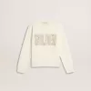 Sudadera blanca para niña con inscripción multicolor «Golden» en la parte delantera Sudadera blanca para niña con inscripción multicolor «Golden» en la parte delantera