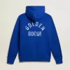 Sudadera con capucha azul para hombre con letras en la espalda. Sudadera con capucha azul para hombre con letras en la espalda.