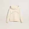 Sudadera con capucha en blanco envejecido con parches Sudadera con capucha en blanco envejecido con parches
