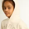 Sudadera con capucha en blanco envejecido con parches Sudadera con capucha en blanco envejecido con parches