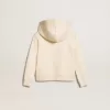 Sudadera con capucha en blanco envejecido con parches Sudadera con capucha en blanco envejecido con parches