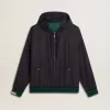 Sudadera con capucha reversible verde y azul para hombre Sudadera con capucha reversible verde y azul para hombre