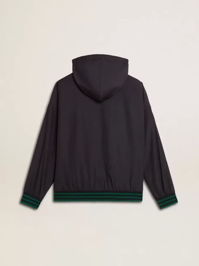 Sudadera con capucha reversible verde y azul para hombre Sudadera con capucha reversible verde y azul para hombre