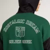 Sudadera con capucha reversible verde y azul para hombre Sudadera con capucha reversible verde y azul para hombre