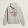 Sudadera con capucha unisex de algodón con estampado en la espalda. Sudadera con capucha unisex de algodón con estampado en la espalda.