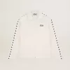 Sudadera con cremallera para hombre en color blanco papiro con estrellas negras Sudadera con cremallera para hombre en color blanco papiro con estrellas negras