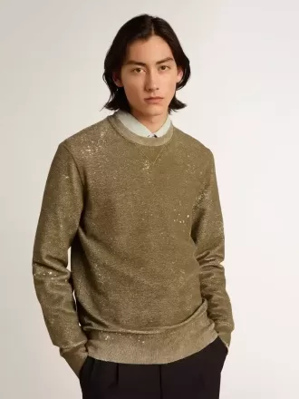 Sudadera de algodón color haya con efecto vintage