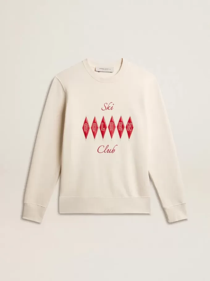 Sudadera de algodón para hombre con cuello redondo y letras bordadas Sudadera de algodón para hombre con cuello redondo y letras bordadas