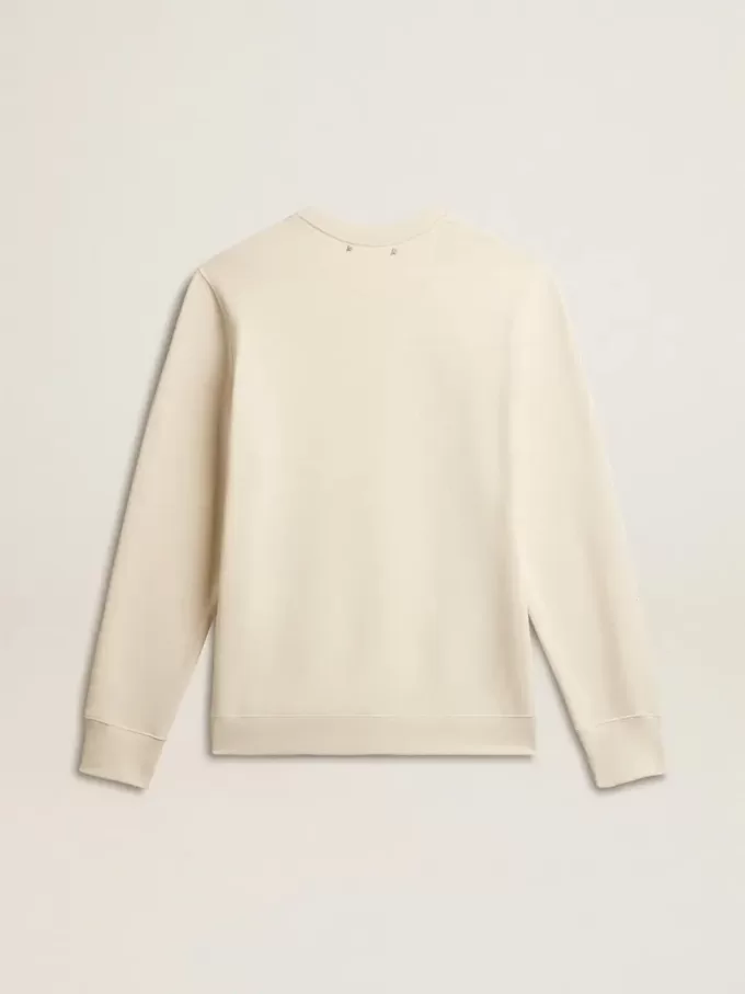Sudadera de algodón para hombre con cuello redondo y letras bordadas Sudadera de algodón para hombre con cuello redondo y letras bordadas