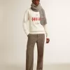 Sudadera de algodón para hombre con cuello redondo y letras bordadas Sudadera de algodón para hombre con cuello redondo y letras bordadas