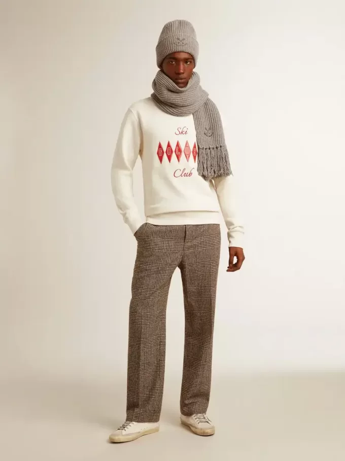Sudadera de algodón para hombre con cuello redondo y letras bordadas Sudadera de algodón para hombre con cuello redondo y letras bordadas