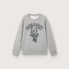 Sudadera de cuello redondo Journey para niño en algodón gris jaspeado con estampado de mascota