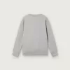 Sudadera de cuello redondo Journey para niño en algodón gris jaspeado con estampado de mascota