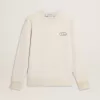 Sudadera de mujer en blanco desgastado con estampado Sudadera de mujer en blanco desgastado con estampado