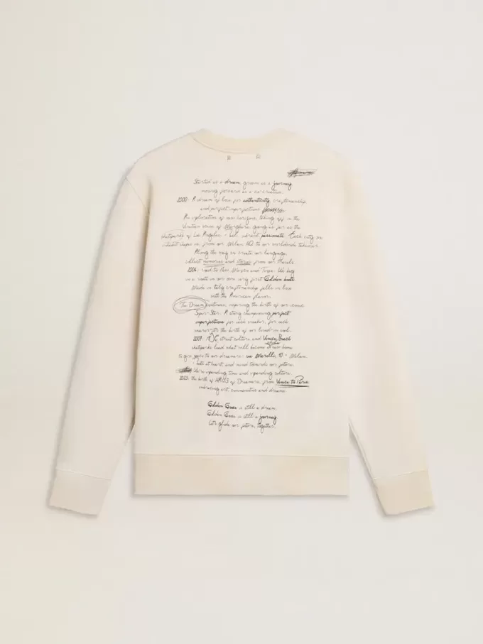 Sudadera de mujer en blanco desgastado con estampado Sudadera de mujer en blanco desgastado con estampado