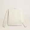 Sudadera en blanco envejecido con logotipo invertido en la espalda – Jersey Capsule Sudadera en blanco envejecido con logotipo invertido en la espalda – Jersey Capsule