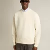 Sudadera en blanco envejecido con logotipo invertido en la espalda – Jersey Capsule Sudadera en blanco envejecido con logotipo invertido en la espalda – Jersey Capsule