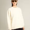 Sudadera en blanco envejecido con logotipo invertido en la espalda – Jersey Capsule Sudadera en blanco envejecido con logotipo invertido en la espalda – Jersey Capsule