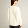 Sudadera en blanco envejecido con logotipo invertido en la espalda – Jersey Capsule Sudadera en blanco envejecido con logotipo invertido en la espalda – Jersey Capsule