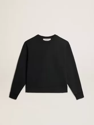Sudadera en negro lavado con logotipo invertido en la espalda – Jersey Capsule