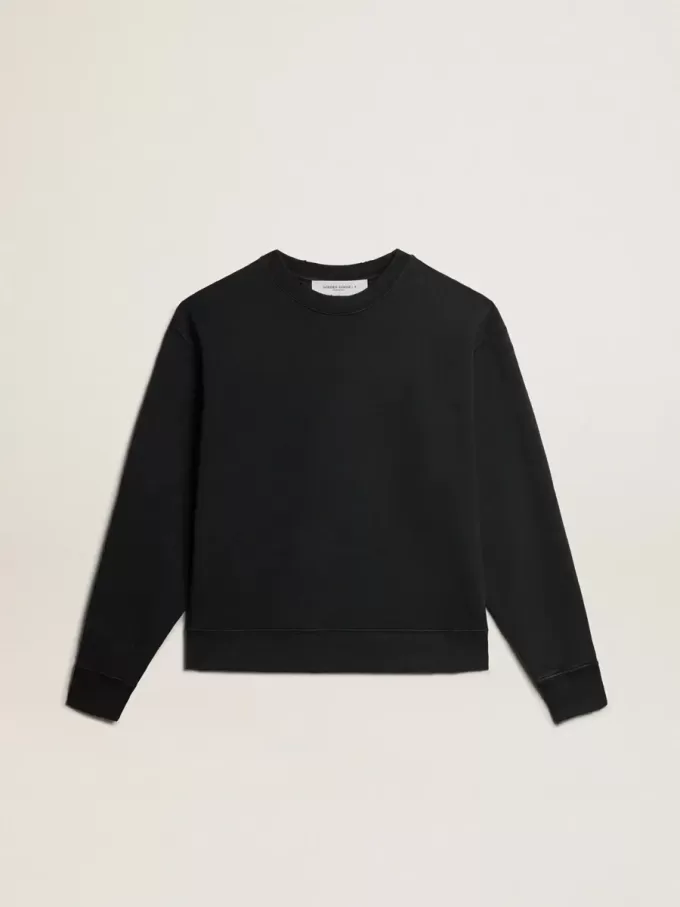 Sudadera en negro lavado con logotipo invertido en la espalda – Jersey Capsule Sudadera en negro lavado con logotipo invertido en la espalda – Jersey Capsule