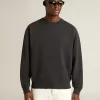 Sudadera en negro lavado con logotipo invertido en la espalda – Jersey Capsule Sudadera en negro lavado con logotipo invertido en la espalda – Jersey Capsule