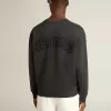 Sudadera en negro lavado con logotipo invertido en la espalda – Jersey Capsule Sudadera en negro lavado con logotipo invertido en la espalda – Jersey Capsule