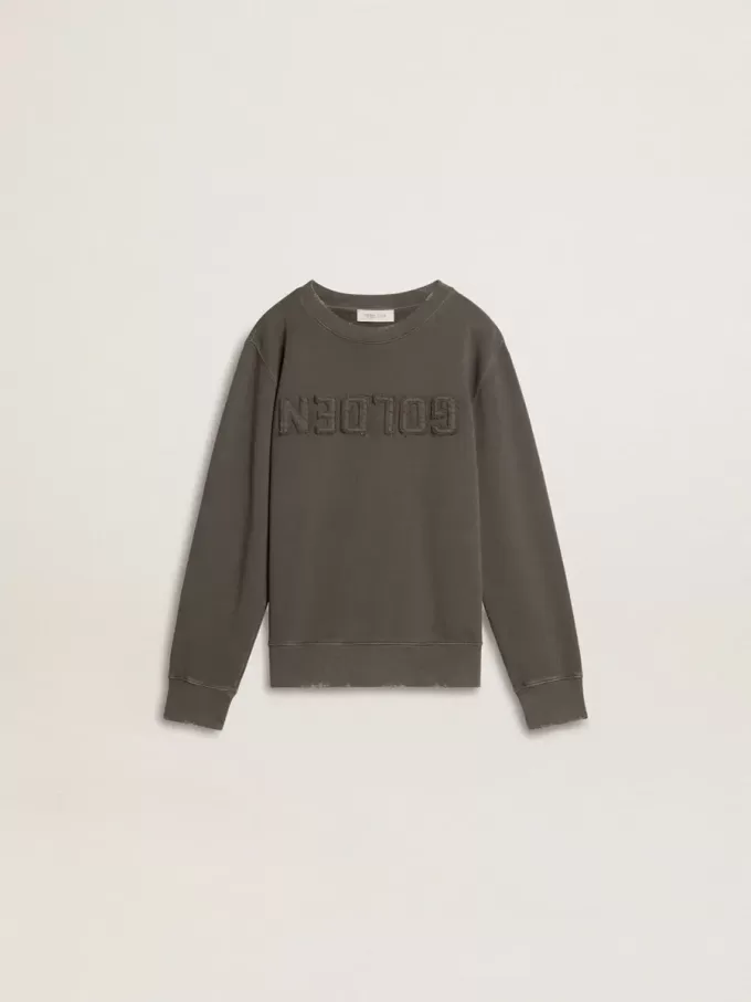 Sudadera gris para niños con logotipo en relieve Sudadera gris para niños con logotipo en relieve