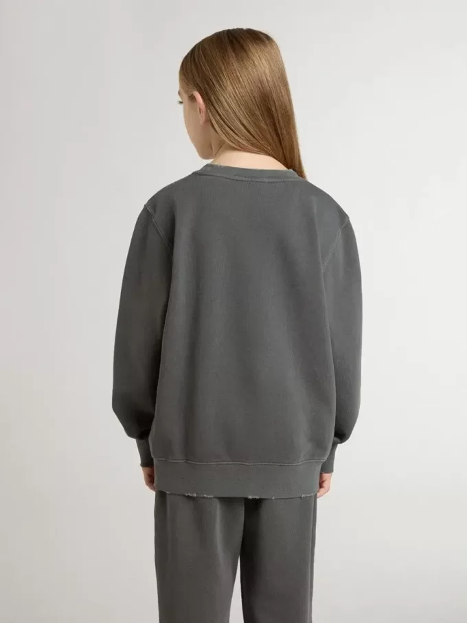 Sudadera gris para niños con logotipo en relieve Sudadera gris para niños con logotipo en relieve