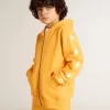 Sudadera naranja para niño con cierre de cremallera