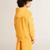 Sudadera naranja para niño con cierre de cremallera