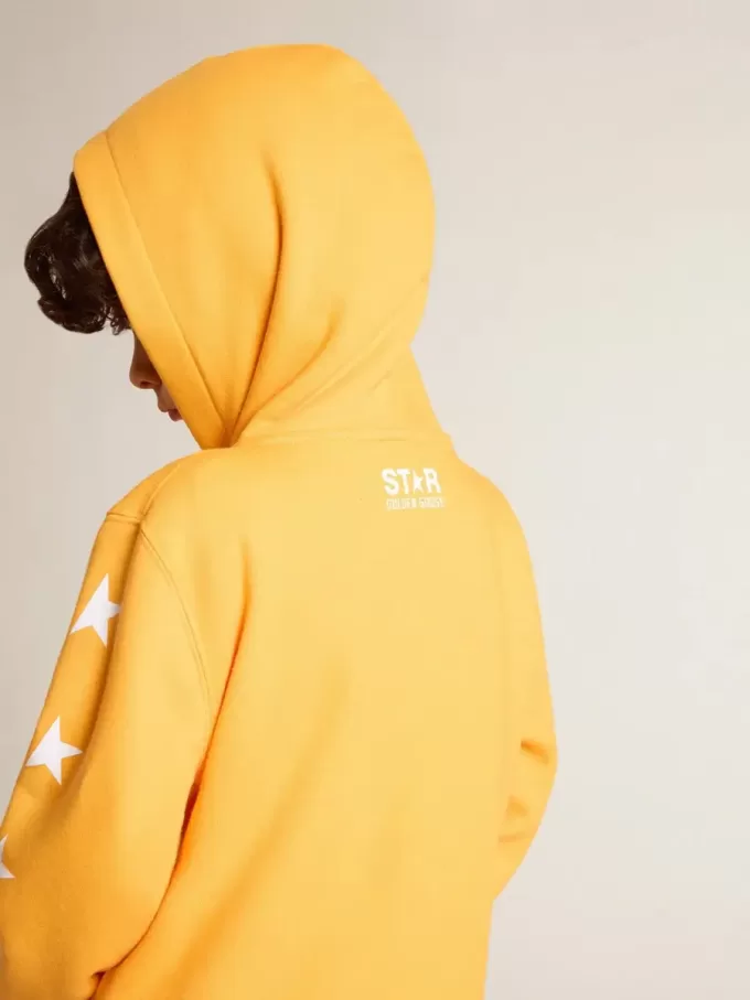 Sudadera naranja para niño con cierre de cremallera