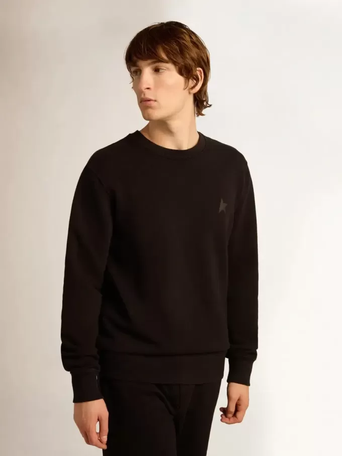 Sudadera negra Archibald Star Collection con estrella tono sobre tono en la parte delantera Sudadera negra Archibald Star Collection con estrella tono sobre tono en la parte delantera