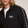 Sudadera negra con cremallera y estrellas blancas para hombre Sudadera negra con cremallera y estrellas blancas para hombre
