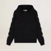 Sudadera negra de la colección Alighiero Star con estrellas blancas en contraste. Sudadera negra de la colección Alighiero Star con estrellas blancas en contraste.