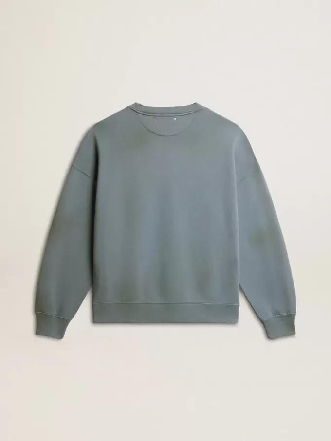 Sudadera oversize en azul celeste con acabado desgastado Sudadera oversize en azul celeste con acabado desgastado