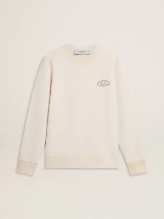 Sudadera para hombre en blanco desgastado con estampado Sudadera para hombre en blanco desgastado con estampado