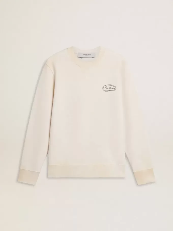 Sudadera para hombre en blanco desgastado con estampado Sudadera para hombre en blanco desgastado con estampado
