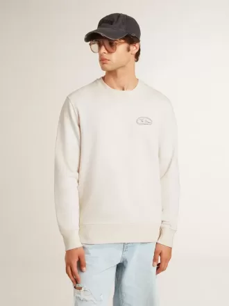 Sudadera para hombre en blanco desgastado con estampado Sudadera para hombre en blanco desgastado con estampado