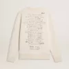 Sudadera para hombre en blanco desgastado con estampado Sudadera para hombre en blanco desgastado con estampado