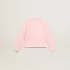 Sudadera rosa con estrella maxi en purpurina plateada en la parte delantera Sudadera rosa con estrella maxi en purpurina plateada en la parte delantera