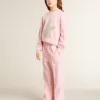 Sudadera rosa con estrella maxi en purpurina plateada en la parte delantera Sudadera rosa con estrella maxi en purpurina plateada en la parte delantera