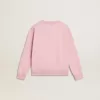 Sudadera rosa con estrella maxi en purpurina plateada en la parte delantera Sudadera rosa con estrella maxi en purpurina plateada en la parte delantera