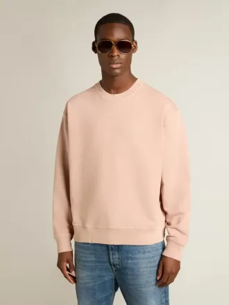 Sudadera rosa empolvado con logotipo invertido en la espalda – Jersey Capsule