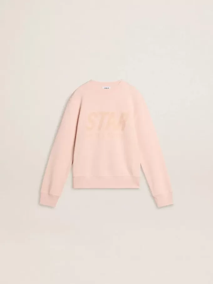 Sudadera rosa para niña con letras rosas en la parte delantera Sudadera rosa para niña con letras rosas en la parte delantera
