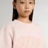 Sudadera rosa para niña con letras rosas en la parte delantera Sudadera rosa para niña con letras rosas en la parte delantera
