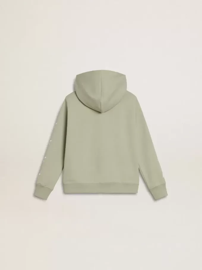 Sudadera verde claro con cierre de cremallera Sudadera verde claro con cierre de cremallera