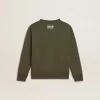 Sudadera verde oscuro para niño con una estrella maxi blanca en la parte delantera Sudadera verde oscuro para niño con una estrella maxi blanca en la parte delantera