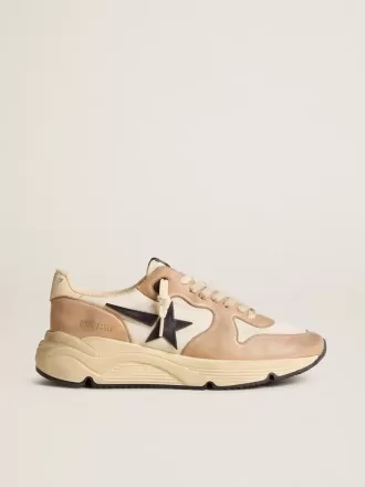 Suela de nylon y nubuck con estrella de ante azul oscuro